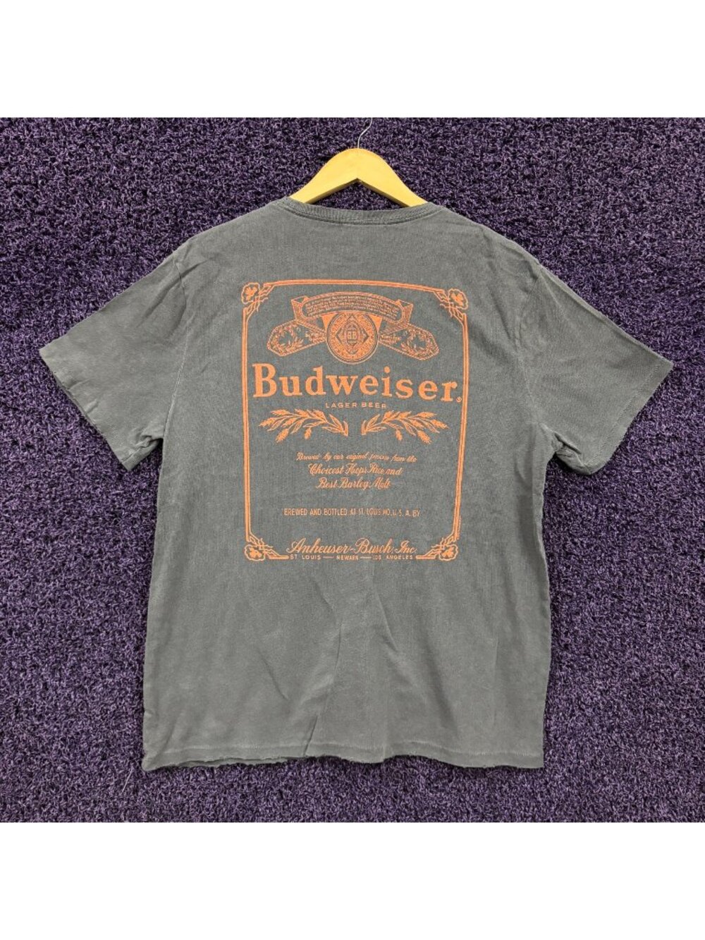 Budweiser Logo Beer Promo T-Shirt Size Large